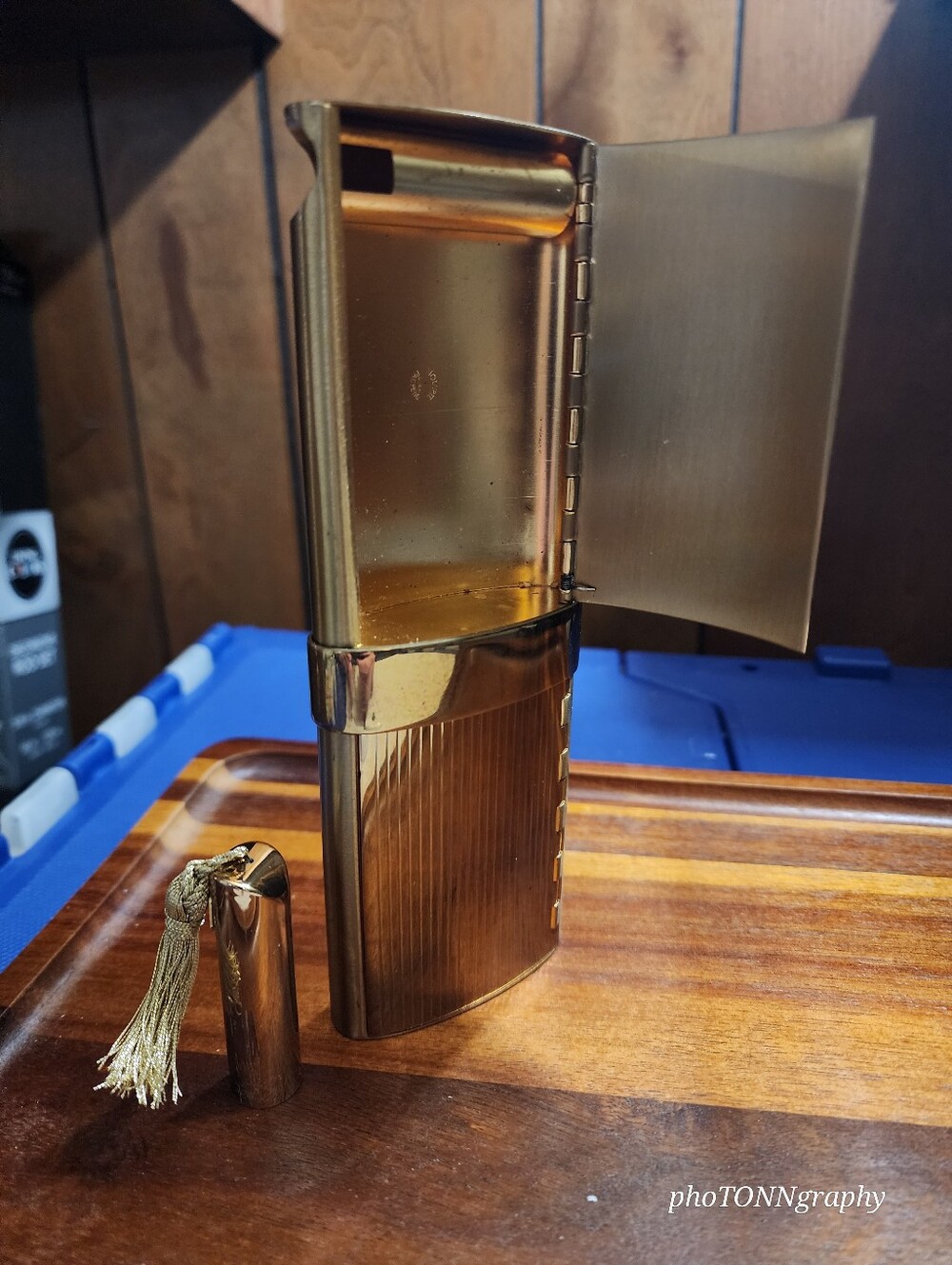 Vintage Gold Tone Vanity Case